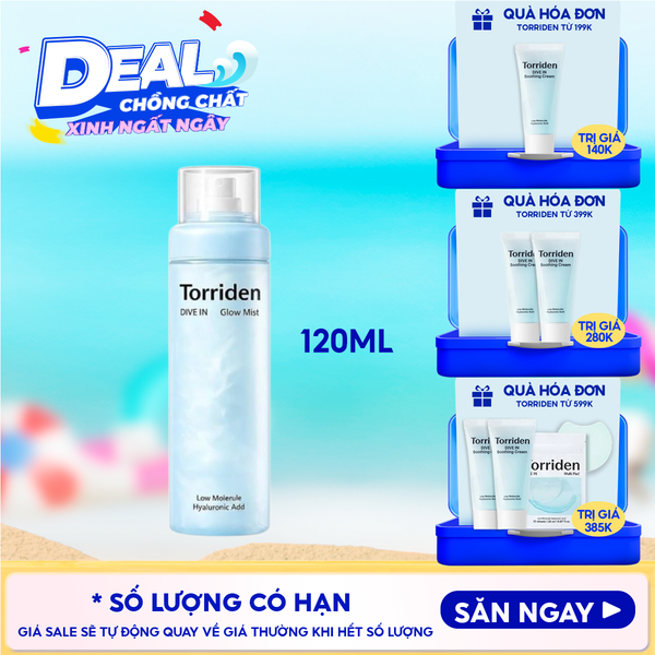  Xịt Dưỡng Căng Bóng Da Torriden Dive In Glow Mist 120ml 