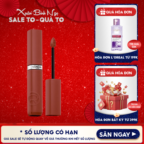  Son Kem Lì L'Oreal Nhẹ Môi, Lâu Trôi Infallible Matte Resistance 