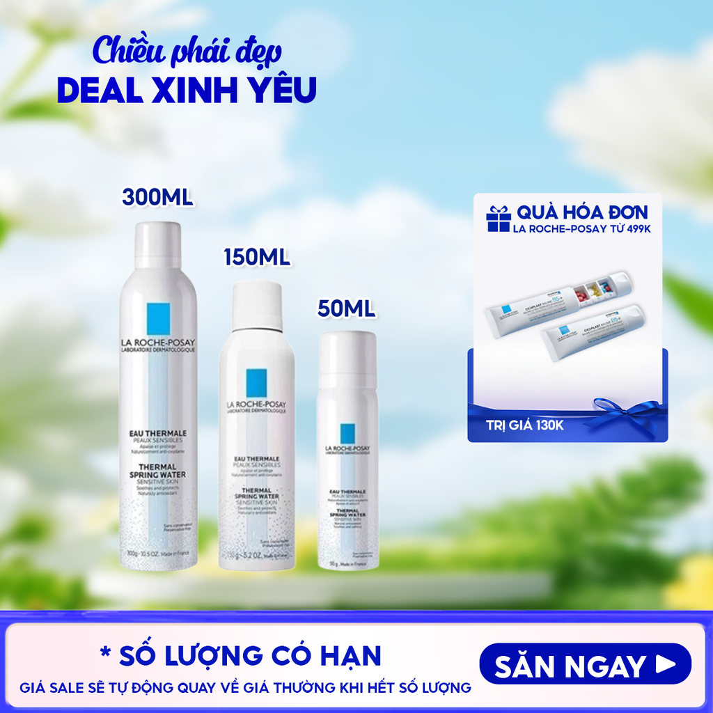 Xịt Khoáng La Roche-Posay Làm Dịu Da, Hỗ Trợ Giảm Kích Ứng Thermal Spring Water Sensitive Skin