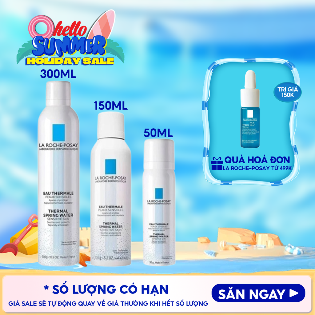 Xịt Khoáng La Roche-Posay Làm Dịu Da, Hỗ Trợ Giảm Kích Ứng Thermal Spring Water Sensitive Skin