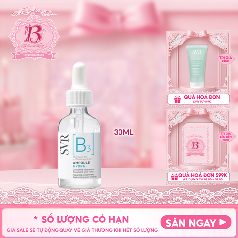 Serum SVR Dưỡng Ngăn Ngừa Nếp Nhăn, Phục Hồi Da Và Dưỡng Ẩm SVR B3 Ampoule Hydra 30ml
