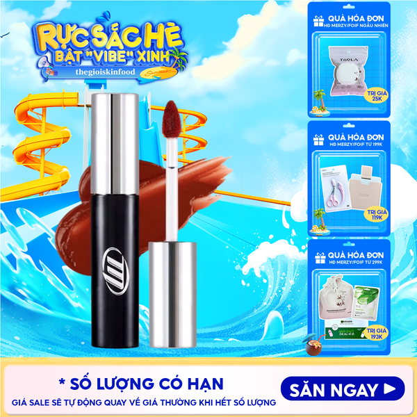  [NEW BY AI] Son Kem Lì Merzy Mịn Mượt Nhẹ Môi, Bền Màu Cyber Mellow Tint 