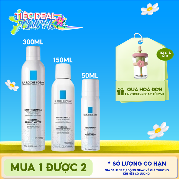  Xịt Khoáng La Roche-Posay Làm Dịu Da, Hỗ Trợ Giảm Kích Ứng Thermal Spring Water Sensitive Skin 