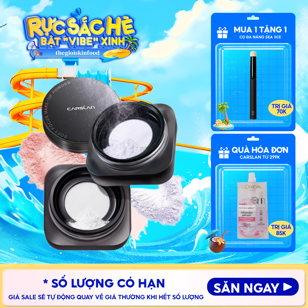 Phấn Phủ Carslan Dạng Bột, Kiềm Dầu Soft Focus Make-up Powder