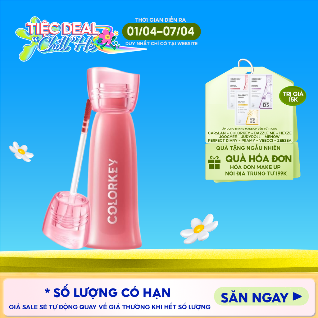 [New] Son Kem Lì Colorkey Siêu Mịn Môi Soft Matte Water Tint 2.5g