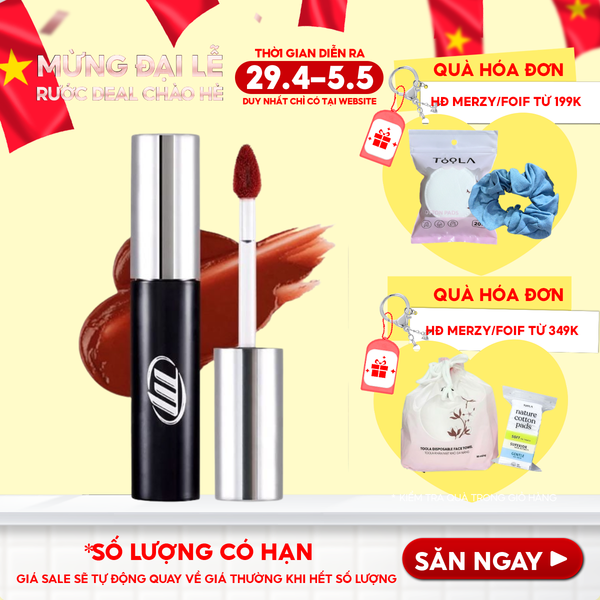  [NEW BY AI] Son Kem Lì Merzy Mịn Mượt Nhẹ Môi, Bền Màu Cyber Mellow Tint 
