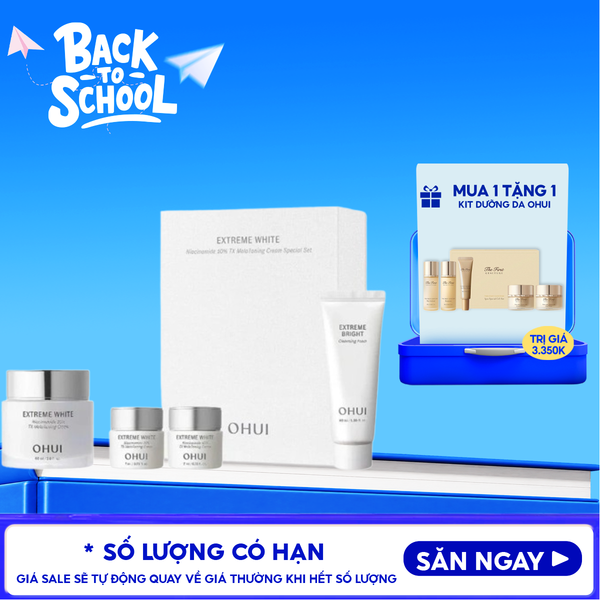  Kem Dưỡng OHUI Hỗ Trợ Dưỡng Sáng Chuyên Sâu Extreme White Niacinamide 10% TX MelaToning Cream 60ml 