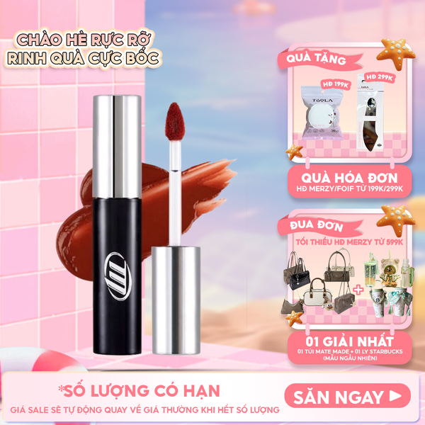  [NEW BY AI] Son Kem Lì Merzy Mịn Mượt Nhẹ Môi, Bền Màu Cyber Mellow Tint 