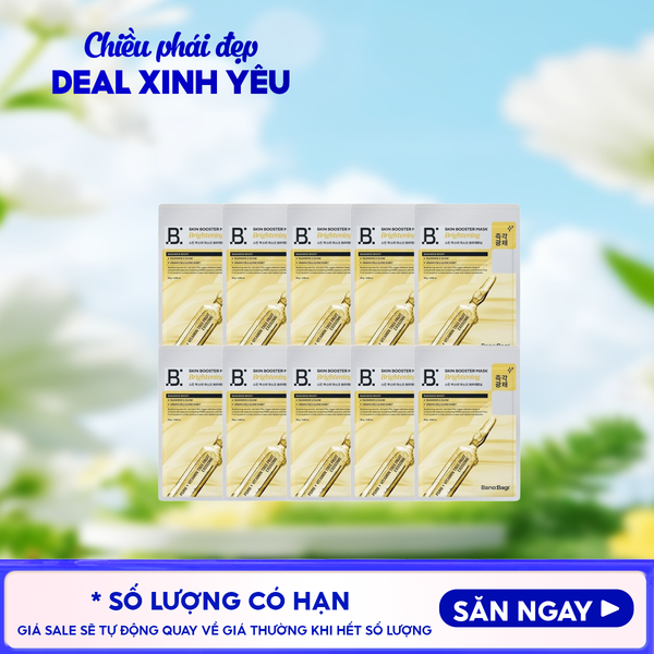  Combo 10 Miếng Mặt Nạ Banobagi Chăm Sóc Da, Cấp Ẩm, Hỗ Trợ Dưỡng Sáng Da Skin Booster Mask 25g 