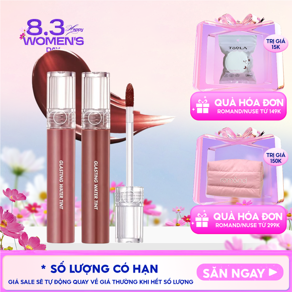  [Màu 1-17] Son Tint Nước Romand Siêu Lì, Lâu Trôi Glasting Water Tint 4g 