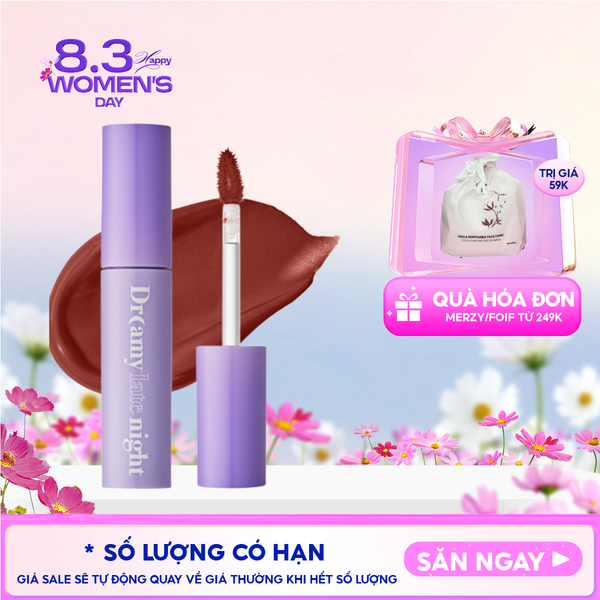  [Màu 13-17] Son Kem Lì, Mịn Mượt Nhẹ Môi Merzy Dreamy Late Night Mellow Tint 4g 