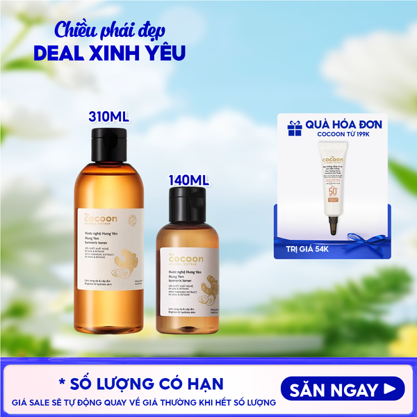  Nước Hoa Hồng Cocoon Hỗ Trợ Làm Sáng Da Từ Nước Nghệ Hưng Yên Turmeric Toner 