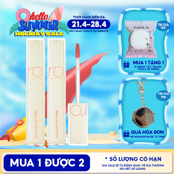  Son Tint Bóng Siêu Lì Cho Đôi Môi Căng Mọng Romand Milk Grocery Dewyful Water Tint 5g 