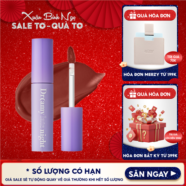  [Màu 13-17] Son Kem Lì, Mịn Mượt Nhẹ Môi Merzy Dreamy Late Night Mellow Tint 4g 