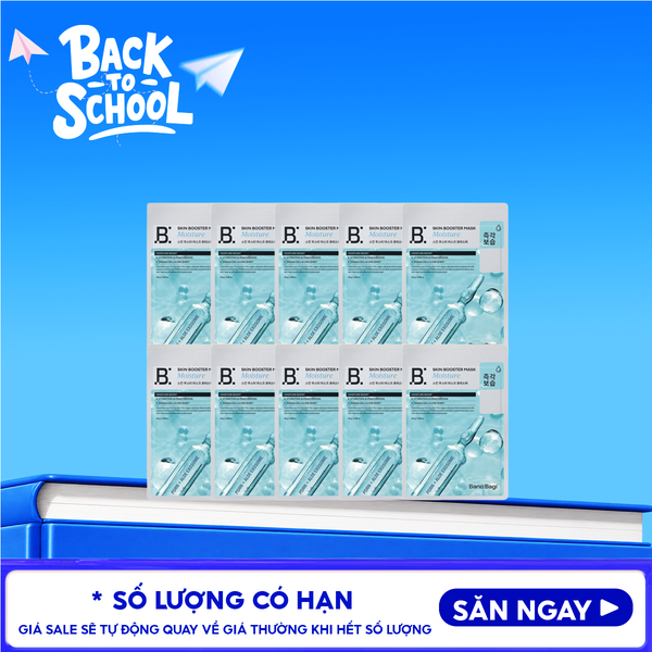  Combo 10 Miếng Mặt Nạ Banobagi Chăm Sóc Da, Cấp Ẩm, Hỗ Trợ Dưỡng Sáng Da Skin Booster Mask 25g 