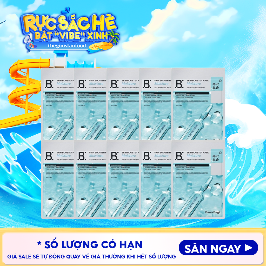 Combo 10 Miếng Mặt Nạ Banobagi Chăm Sóc Da, Cấp Ẩm, Hỗ Trợ Dưỡng Sáng Da Skin Booster Mask 25g