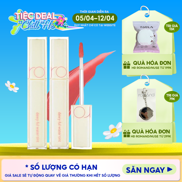  Son Tint Bóng Siêu Lì Cho Đôi Môi Căng Mọng Romand Milk Grocery Dewyful Water Tint 5g 