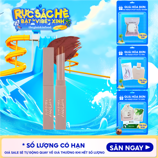  [Academia Collection] Son Thỏi Lì Merzy Lên Màu Chuẩn, Mịn Mượt Nhẹ Môi Academia Cotton Lipstick 1.8g 