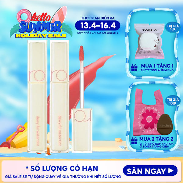  Son Tint Bóng Siêu Lì Cho Đôi Môi Căng Mọng Romand Milk Grocery Dewyful Water Tint 5g 