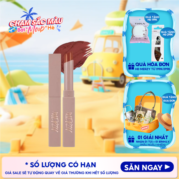  [Academia Collection] Son Thỏi Lì Merzy Lên Màu Chuẩn, Mịn Mượt Nhẹ Môi Academia Cotton Lipstick 1.8g 