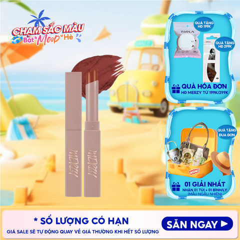 [Academia Collection] Son Thỏi Lì Merzy Lên Màu Chuẩn, Mịn Mượt Nhẹ Môi Academia Cotton Lipstick 1.8g