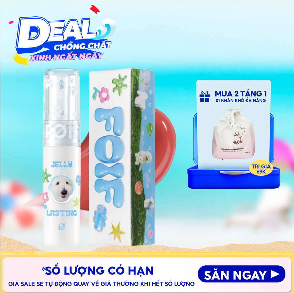 [Teddy Collection] Son Tint Bóng FOIF Thuần Chay, Ẩm Mịn, Căng Bóng Jelly Lasting Tint 3g