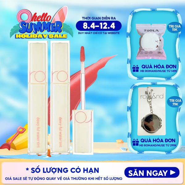  Son Tint Bóng Siêu Lì Cho Đôi Môi Căng Mọng Romand Milk Grocery Dewyful Water Tint 5g 