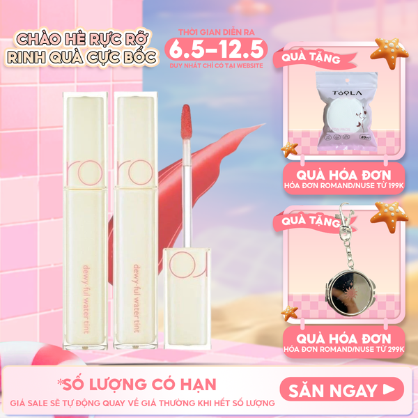  Son Tint Bóng Siêu Lì Cho Đôi Môi Căng Mọng Romand Milk Grocery Dewyful Water Tint 5g 
