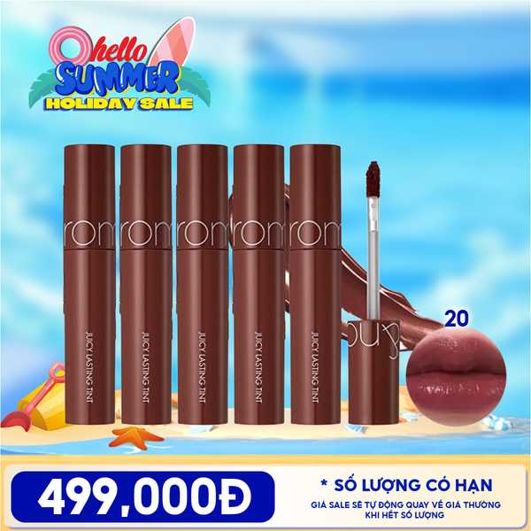  [PACK TIẾT KIỆM 47%] 5 Son Tint Lì Romand Căng Bóng The Juicy Lasting Tint 