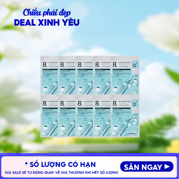  Combo 10 Miếng Mặt Nạ Banobagi Chăm Sóc Da, Cấp Ẩm, Hỗ Trợ Dưỡng Sáng Da Skin Booster Mask 25g 