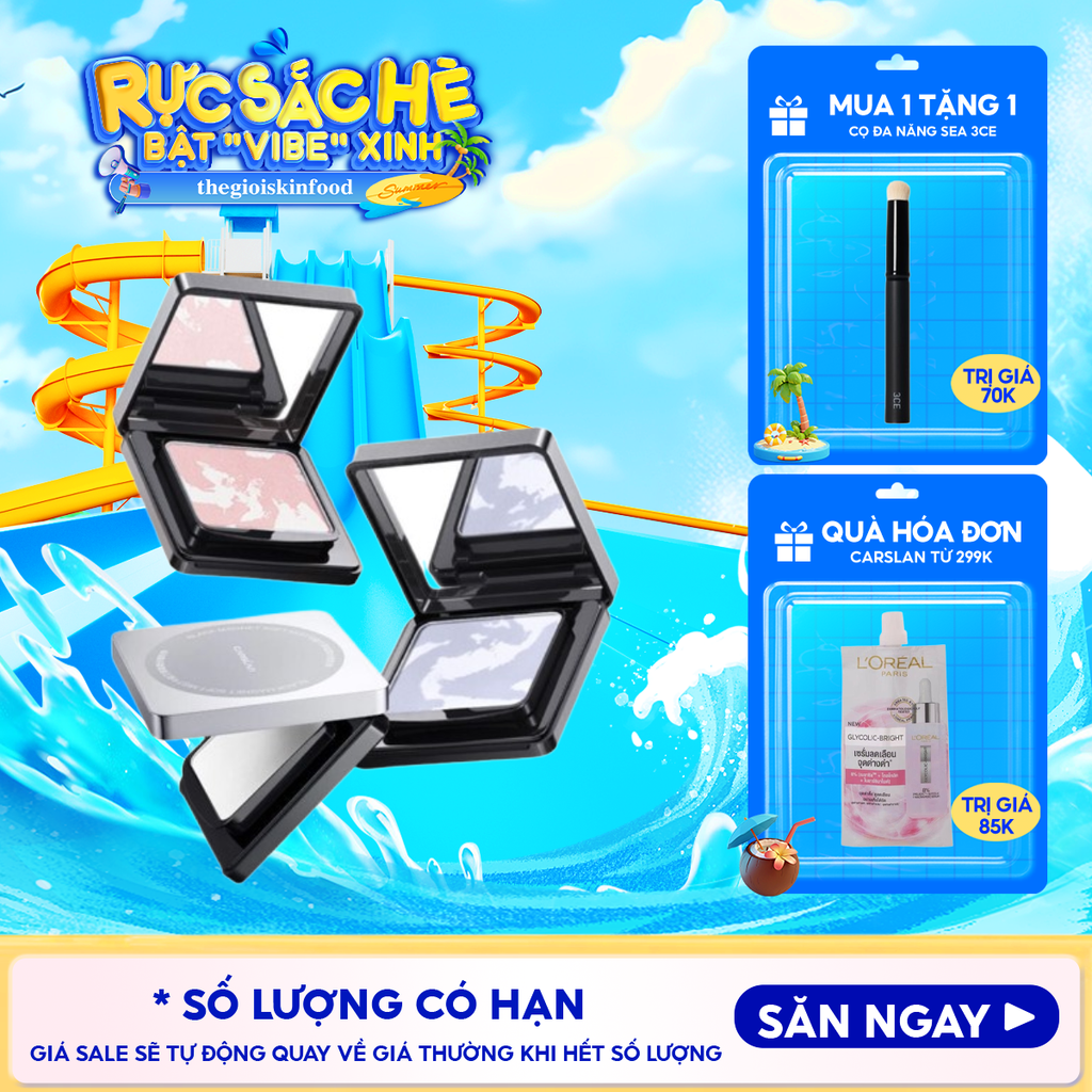 Phấn Phủ Carslan Dạng Nén Lâu Trôi Black Magnet Soft Mist Powder 8g