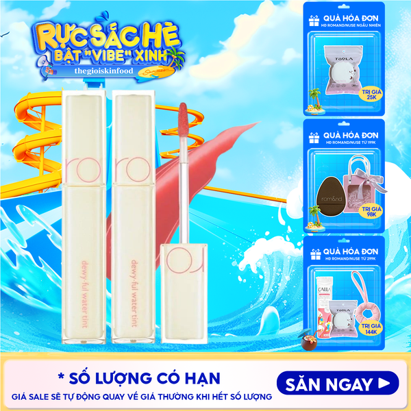  Son Tint Bóng Siêu Lì Cho Đôi Môi Căng Mọng Romand Milk Grocery Dewyful Water Tint 5g 