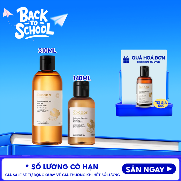  Nước Hoa Hồng Cocoon Hỗ Trợ Làm Sáng Da Từ Nước Nghệ Hưng Yên Turmeric Toner 
