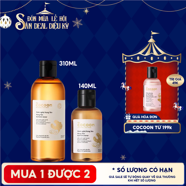  Nước Hoa Hồng Cocoon Hỗ Trợ Làm Sáng Da Từ Nước Nghệ Hưng Yên Hung Yen Turmeric Toner 