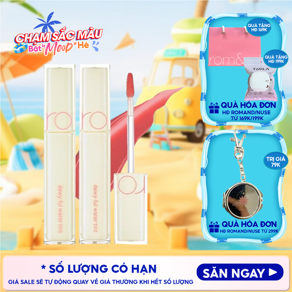  Son Tint Bóng Siêu Lì Cho Đôi Môi Căng Mọng Romand Milk Grocery Dewyful Water Tint 5g 