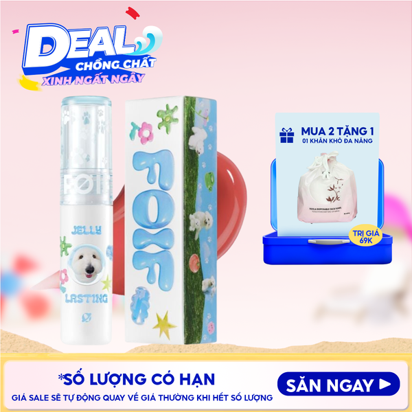  [Teddy Collection] Son Tint Bóng FOIF Thuần Chay, Ẩm Mịn, Căng Bóng Jelly Lasting Tint 3g 