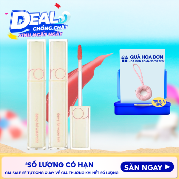  Son Tint Bóng Siêu Lì Cho Đôi Môi Căng Mọng Romand Milk Grocery Dewyful Water Tint 5g 