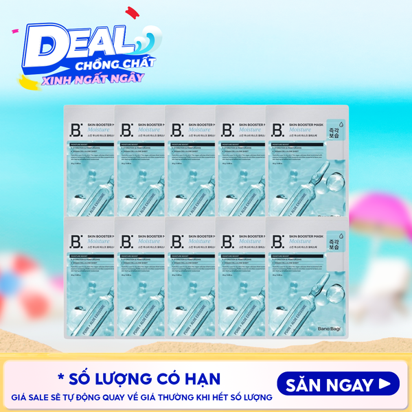  Combo 10 Miếng Mặt Nạ Banobagi Chăm Sóc Da, Cấp Ẩm, Hỗ Trợ Dưỡng Sáng Da Skin Booster Mask 25g 
