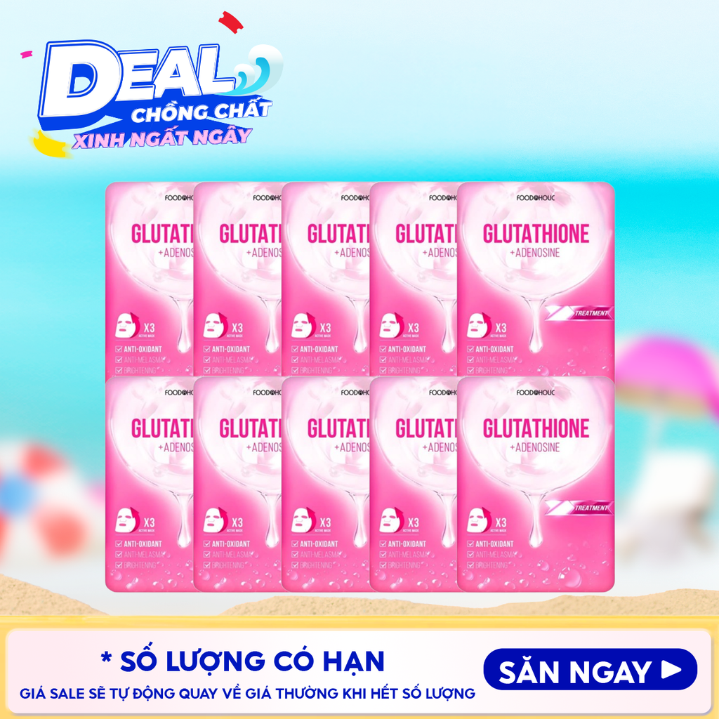 Combo 10 Miếng Mặt Nạ Foodaholic Dưỡng Ẩm, Hỗ Trợ Dưỡng Trắng, Cải Thiện Nếp Nhăn, Phục Hồi Da Sâu Ample Mask 23ml