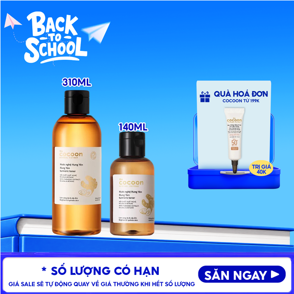  Nước Hoa Hồng Cocoon Hỗ Trợ Làm Sáng Da Từ Nước Nghệ Hưng Yên Turmeric Toner 