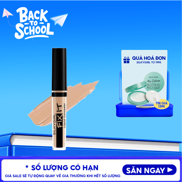  Kem Che Khuyết Điểm Silkygirl Che Phủ Mịn Mượt Fix It Liquid Concealer 2ml 