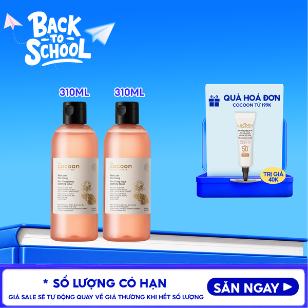  Nước Hoa Hồng Cocoon Sen Hậu Giang Làm Dịu Da Nhạy Cảm Lotus Soothing Toner 