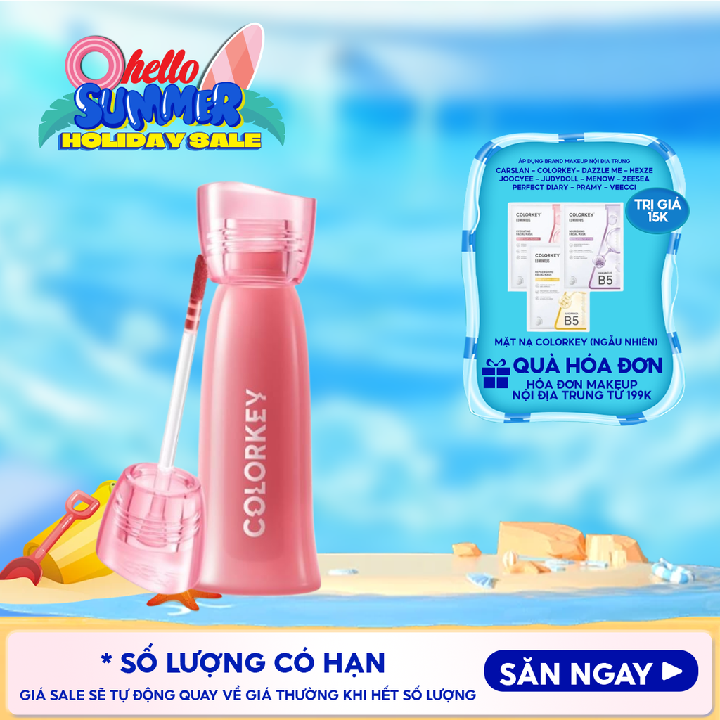 [New] Son Kem Lì Colorkey Siêu Mịn Môi Soft Matte Water Tint 2.5g
