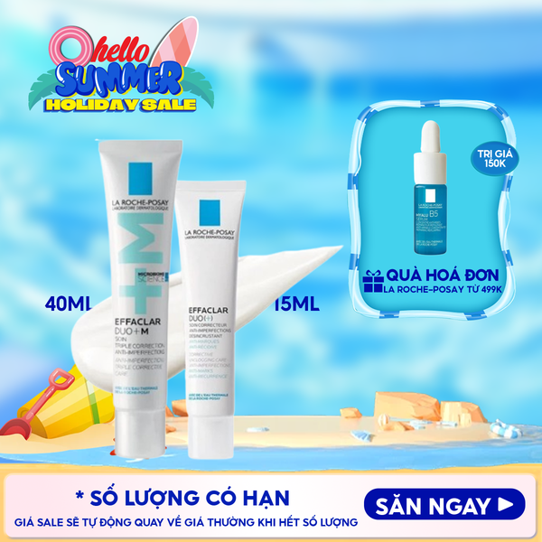  Kem Dưỡng La Roche-Posay Giúp Cải Thiện Mụn, Mờ Vết Thâm Effaclar Duo+M 