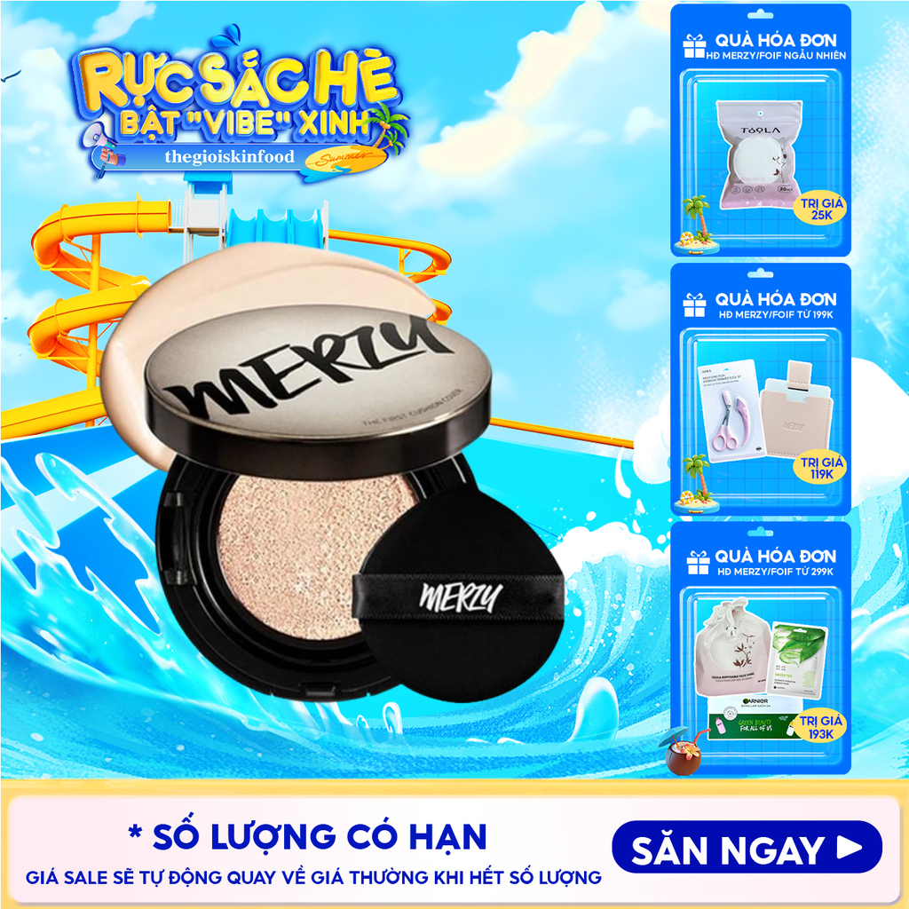 Phấn Nước Merzy Che Phủ Cao, Lâu Trôi The First Cushion Cover SPF50+/PA+++ 13g