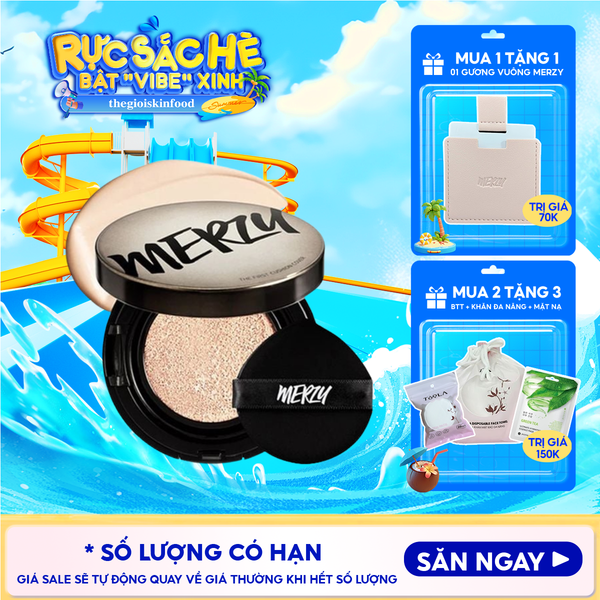  Phấn Nước Merzy Che Phủ Cao, Lâu Trôi The First Cushion Cover SPF50+/PA+++ 13g 