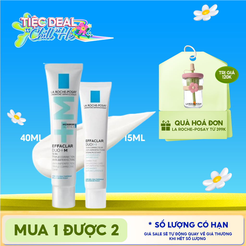 Kem Dưỡng La Roche-Posay Giúp Cải Thiện Mụn, Mờ Vết Thâm Effaclar Duo+M