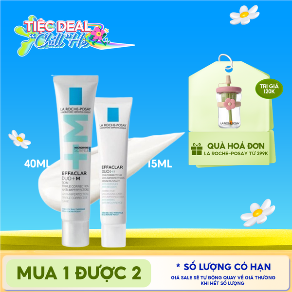  Kem Dưỡng La Roche-Posay Giúp Cải Thiện Mụn, Mờ Vết Thâm Effaclar Duo+M 