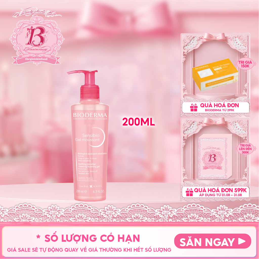 Sữa Rửa Mặt Dạng Gel Bioderma Cho Da Nhạy Cảm Sensibio Gel Moussant