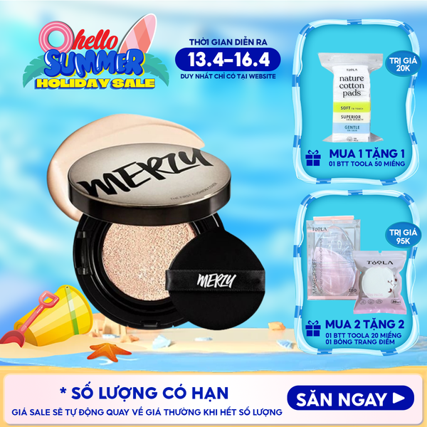  Phấn Nước Merzy Che Phủ Cao, Lâu Trôi The First Cushion Cover SPF50+/PA+++ 13g 
